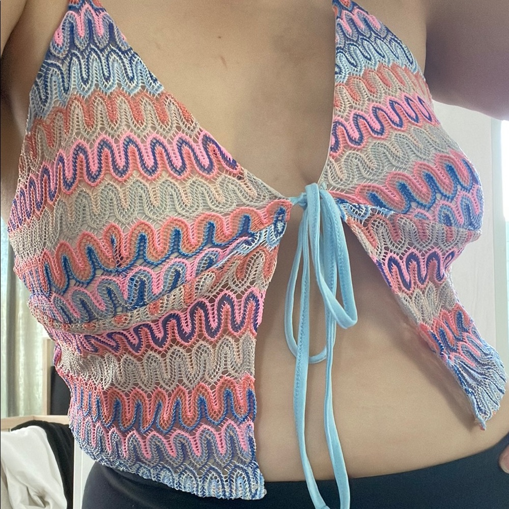 H&M Multicolor Crochet Bikini Top